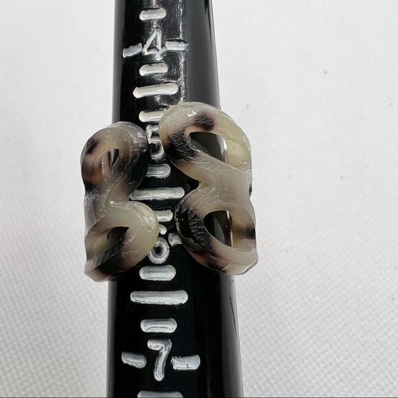 🍭4/$20 Plastic Tortoiseshell Cage Ring - Size 5.5 - Picture 6 of 6